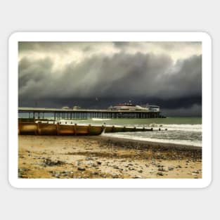 Cromer Pier Storm Sticker